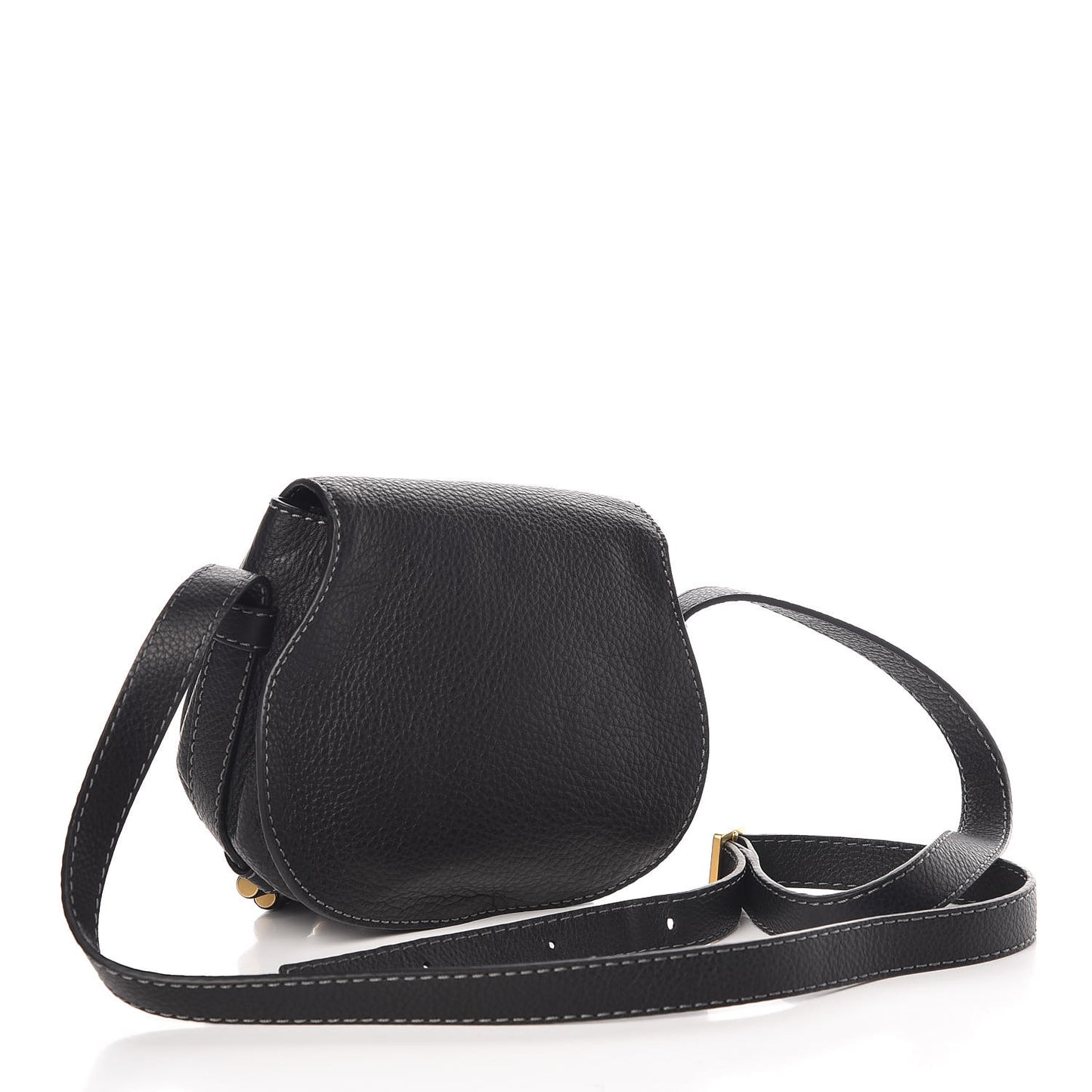 Calfskin Mini Marcie Round Crossbody Bag Black