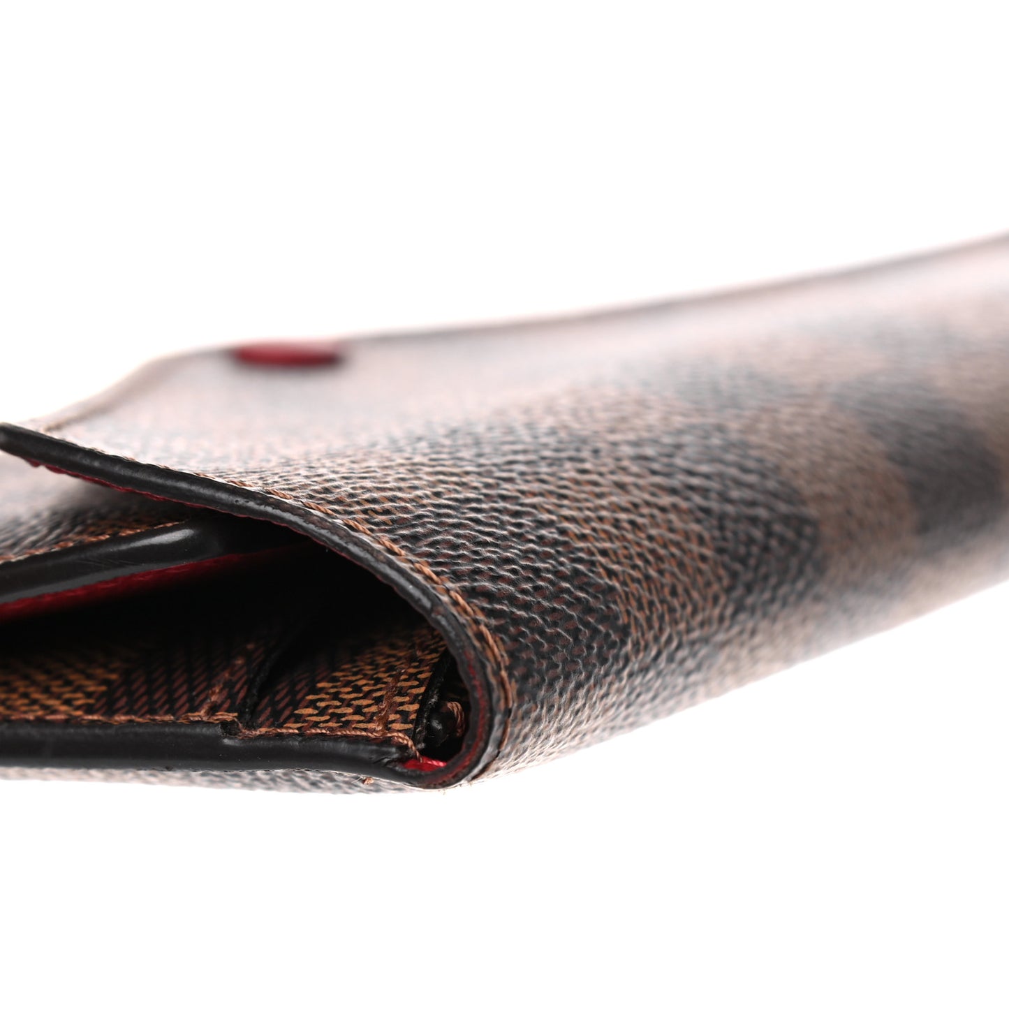 Damier Ebene Josephine Wallet Red