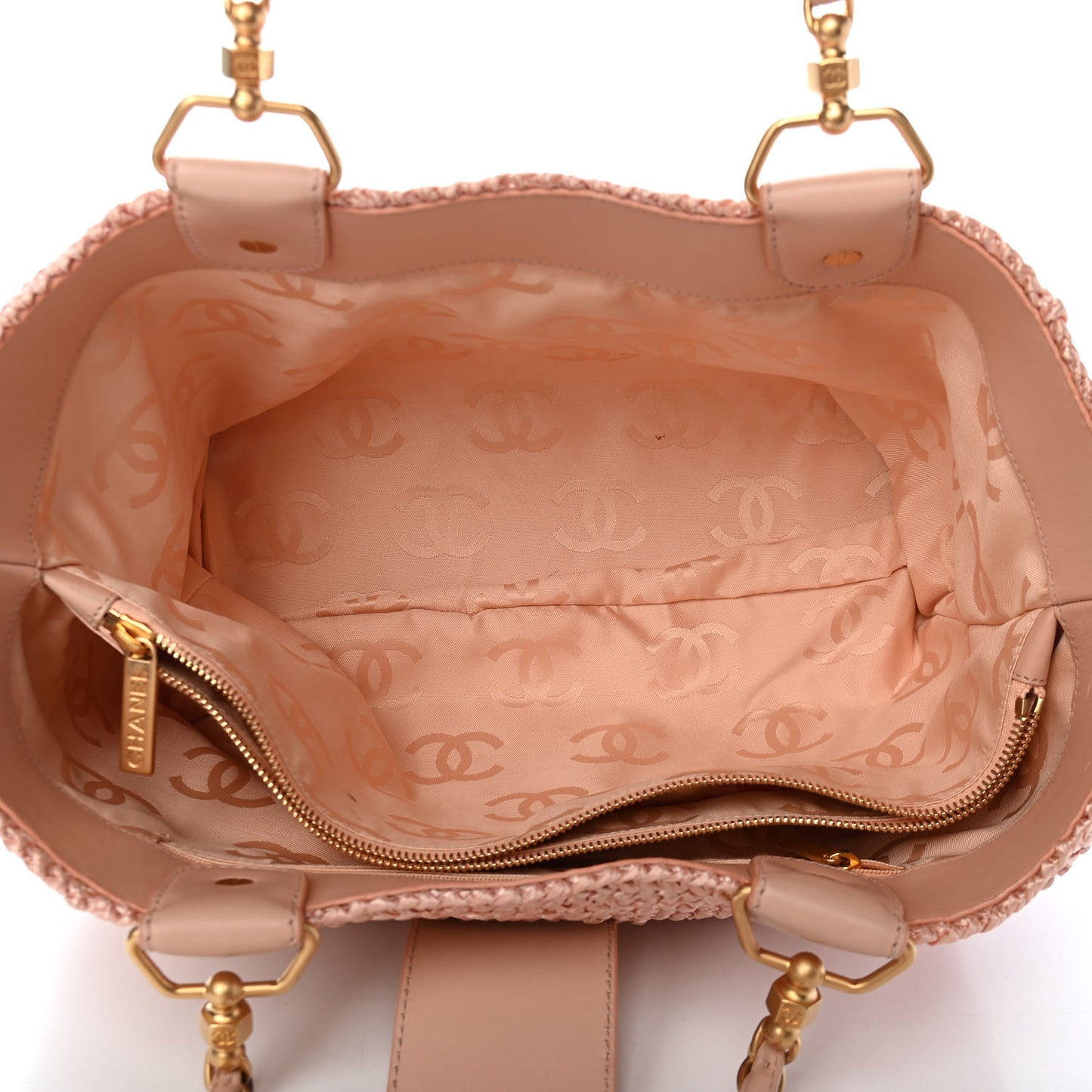 Straw Raffia Tote Pink