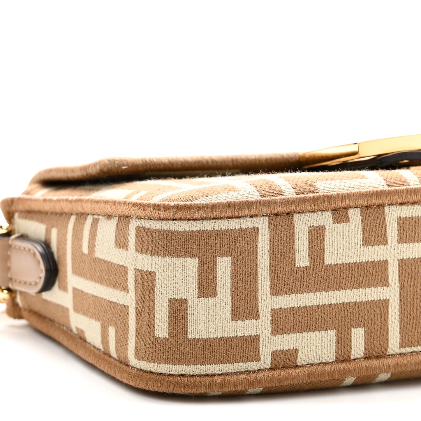 Fabric Jacquard FF 1974 Mini Baguette Beige
