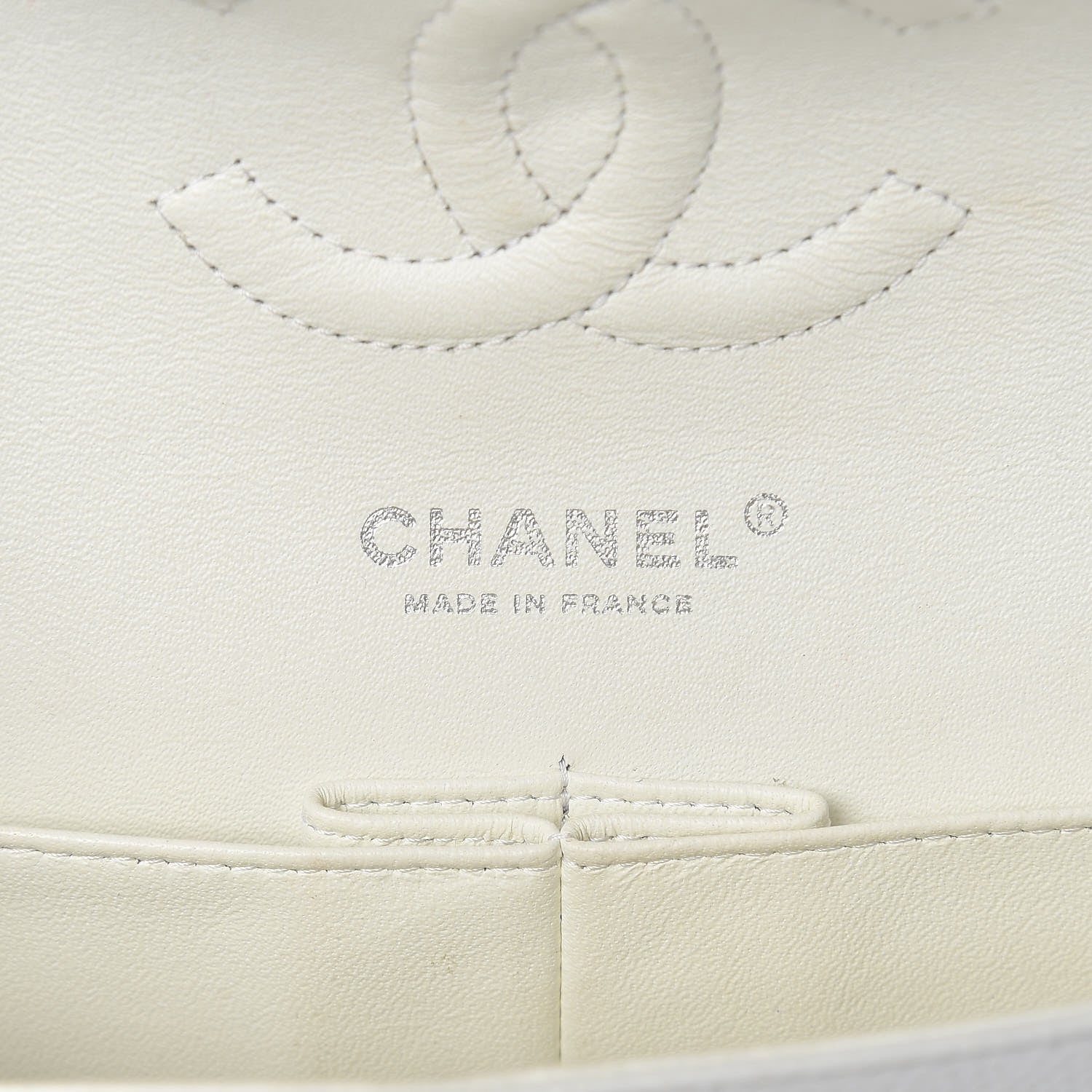 Chanel Caviar Quilted Medium Double Flap White 6 of 19