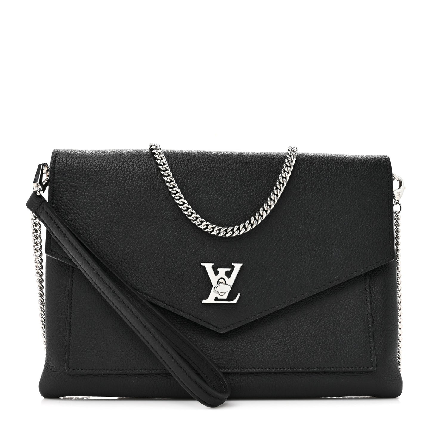 Soft Calfskin My Lockme Chain Pochette Black