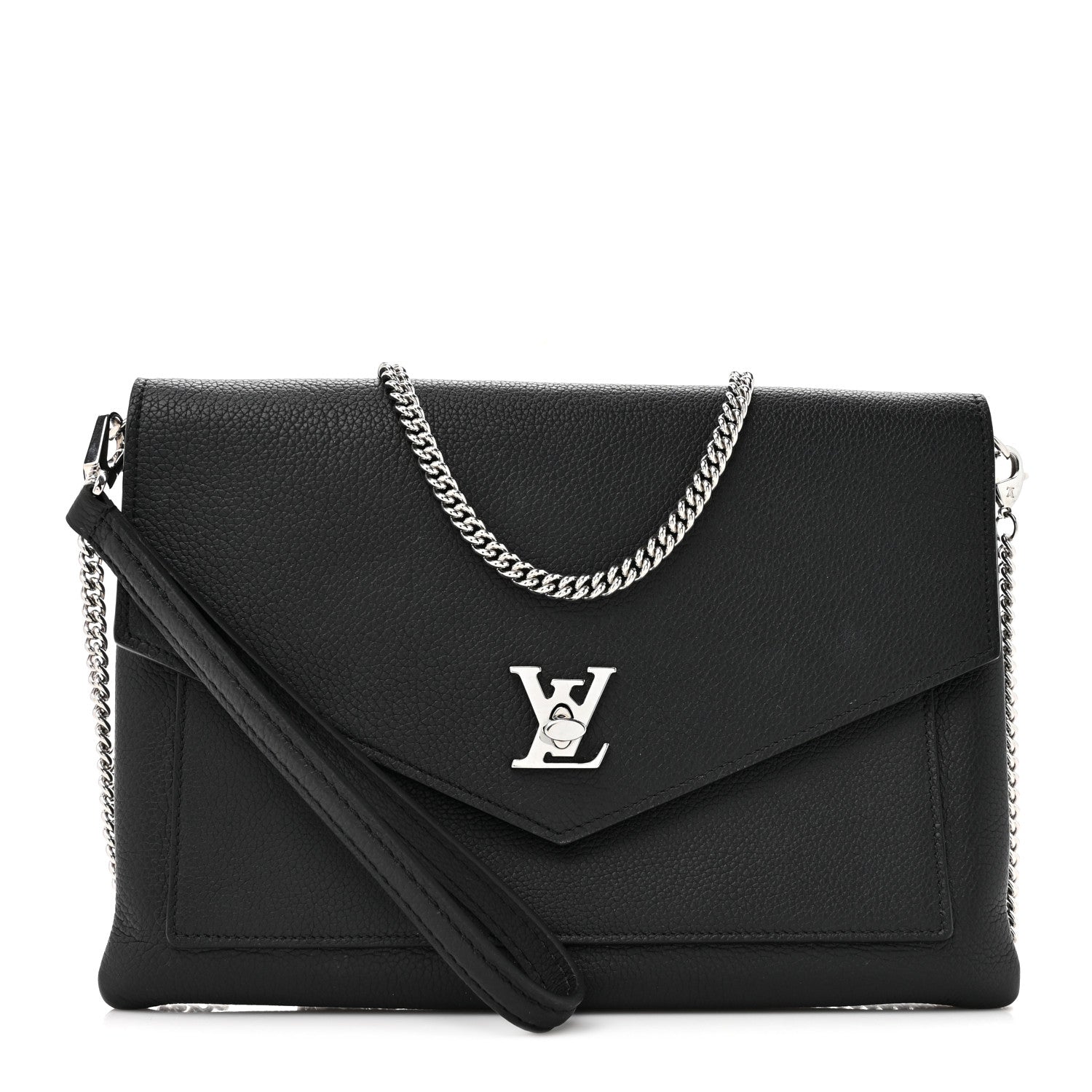 Louis Vuitton Soft Calfskin My Lockme Chain Pochette Black 1 of 9