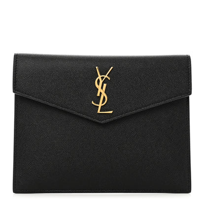 Saint Laurent Grain De Poudre Uptown Baby Pouch Black 1 of 7