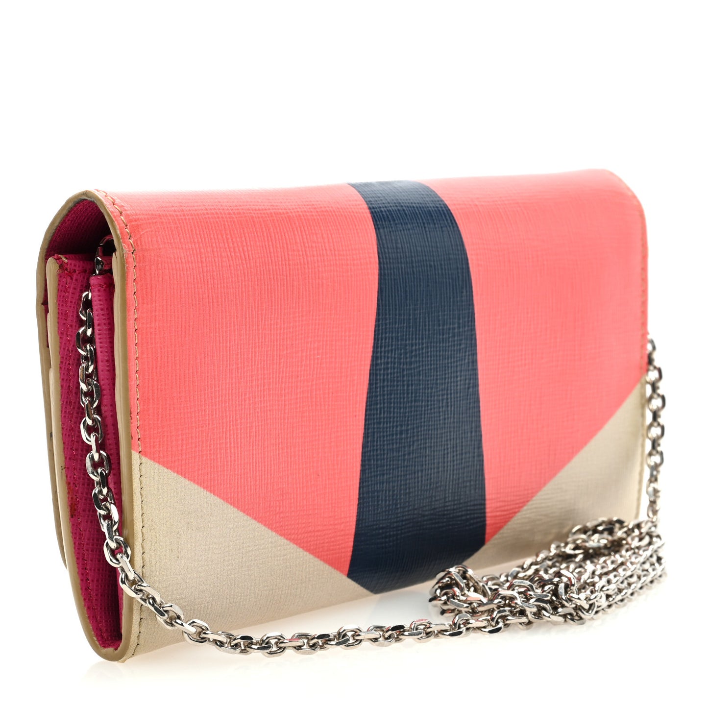 Vitello Elite Crystal Eye Monster Continental Wallet on Chain Bellini Multicolor