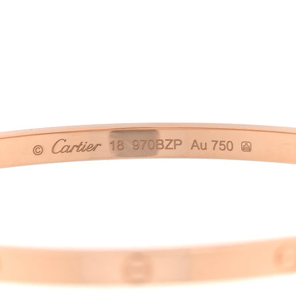 Cartier 18K Pink Gold Small LOVE Bracelet 18 3 of 5