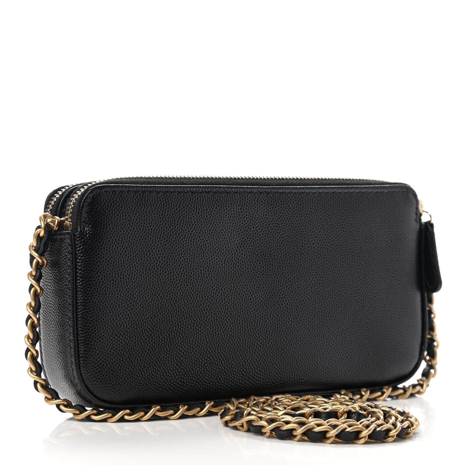 Chanel Caviar Studded Small Deauville Clutch With Chain Black 3 of 11