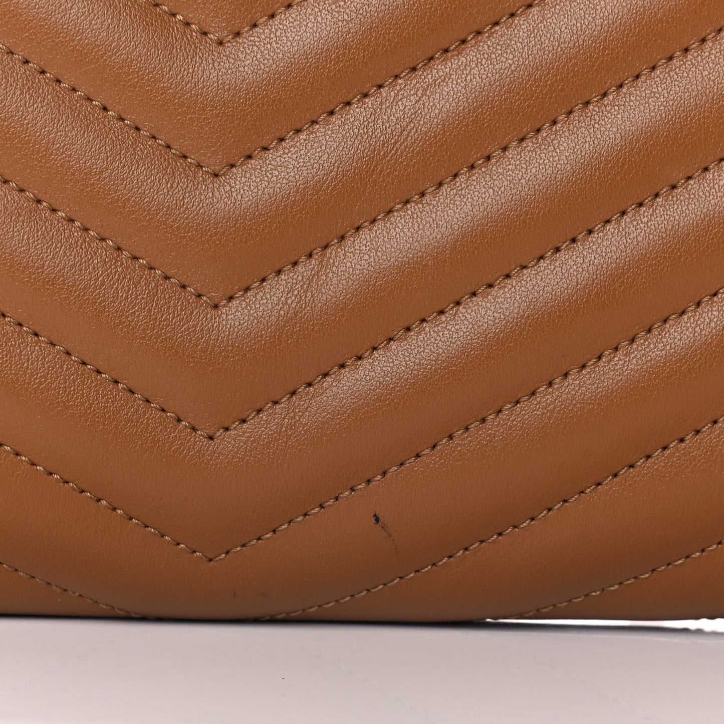Calfskin Matelasse Chevron Monogram Document Holder Naturel Dark
