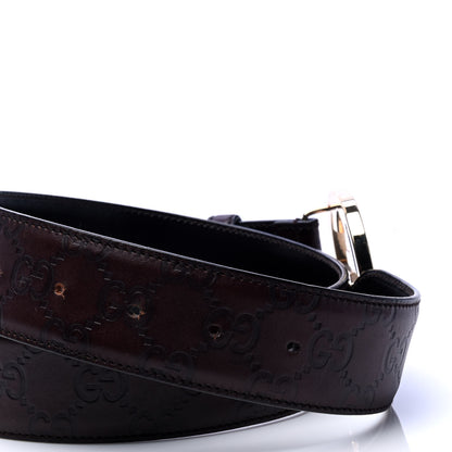 Gucci Guccissima Interlocking G 40mm Belt 85 34 Dark Brown 4 of 5
