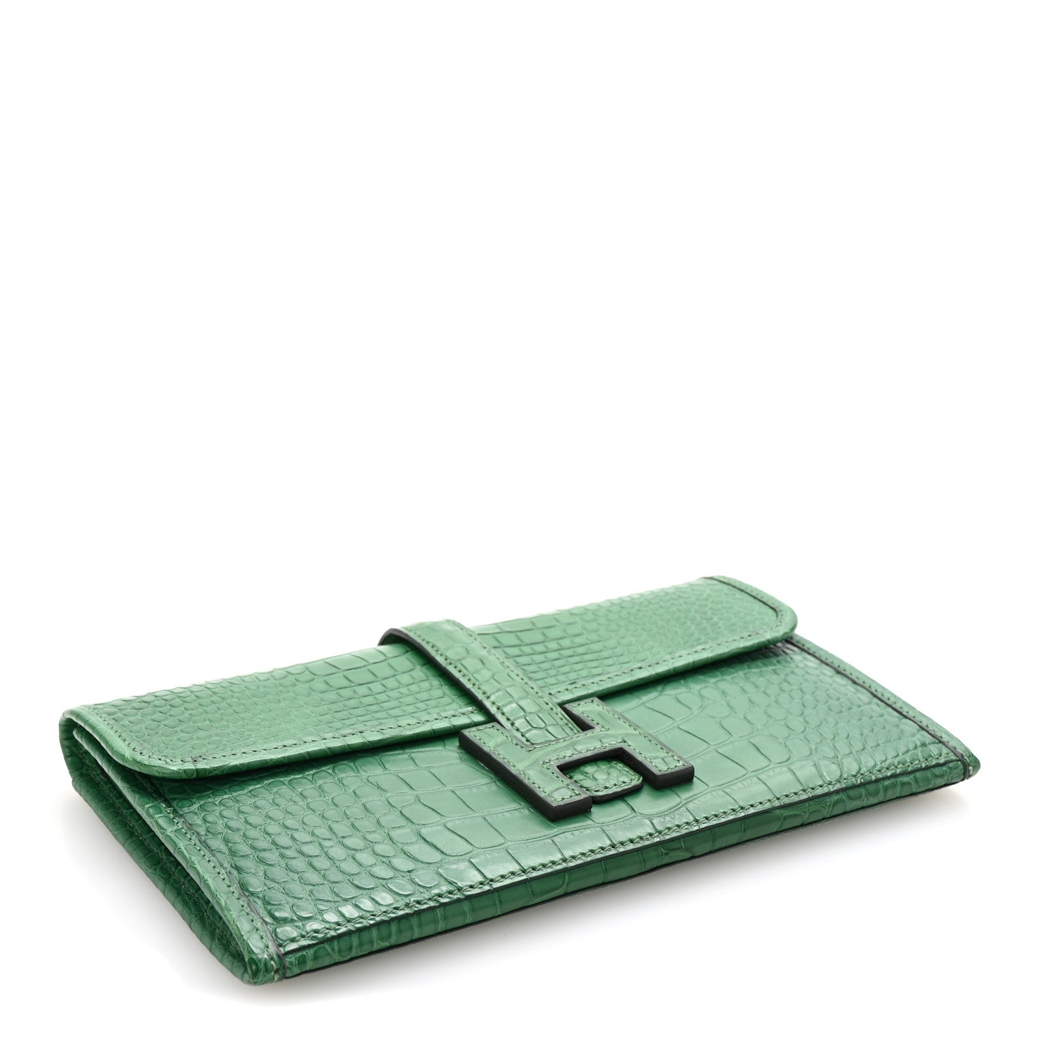 Hermes Matte Alligator Jige Duo Clutch Cactus 5 of 8