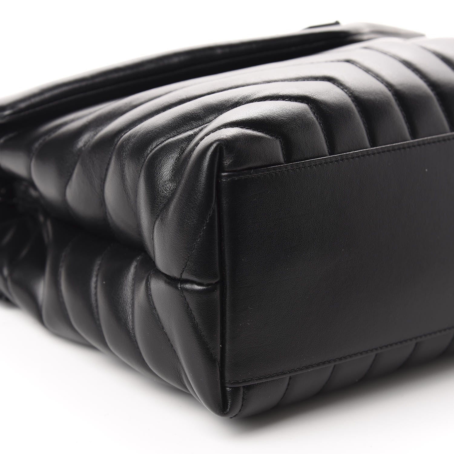 Saint Laurent Calfskin Y Quilted Monogram Medium Loulou Chain Satchel Black 6 of 11