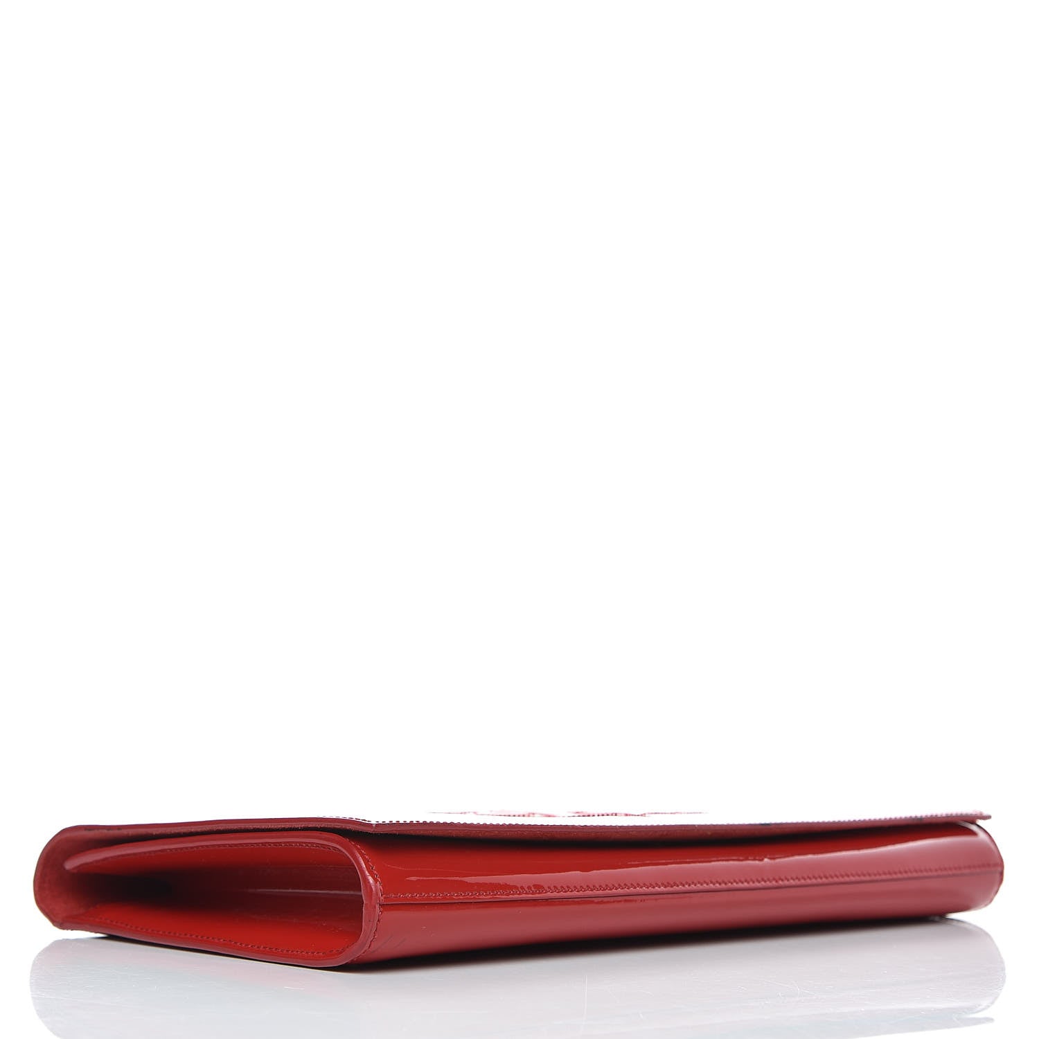 Saint Laurent Patent Monogram Large Belle De Jour Clutch Red 4 of 7