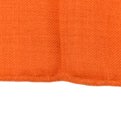 Hermes Cashmere Silk La Cite Cavaliere Shawl 140 Orange Naturel Brun 5 of 8