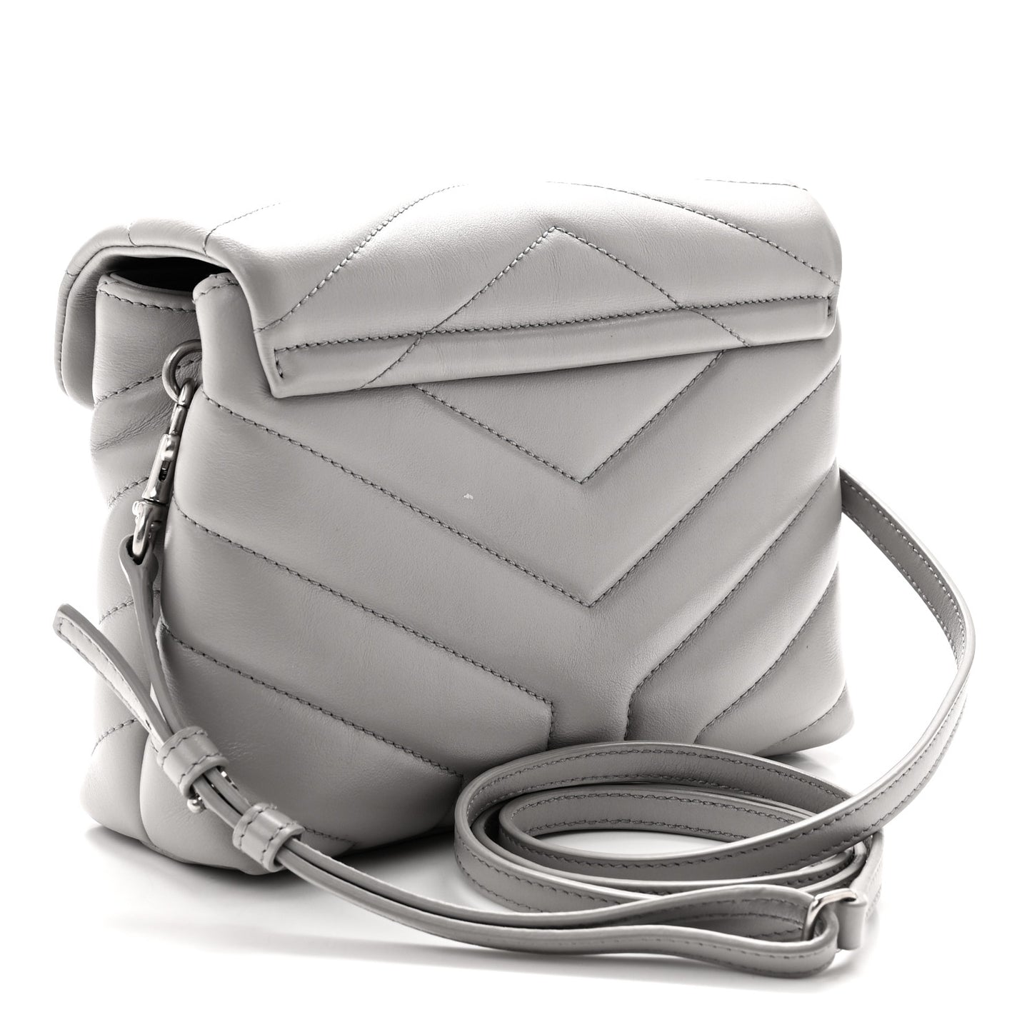 Calfskin Y Quilted Monogram Toy Loulou Satchel Granite