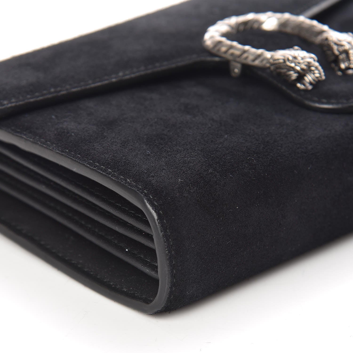 Gucci Suede Mini Dionysus Chain Wallet Black 5 of 8