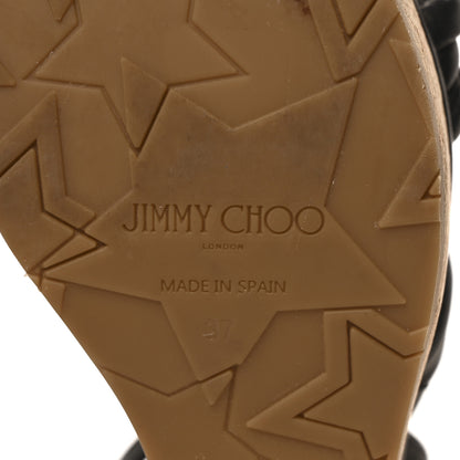 Jimmy Choo Nappa Diosa 130 Wedge Sandals 37 Black 6 of 8