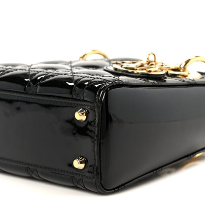 Christian Dior Patent Cannage Mini Lady Dior Black 8 of 9