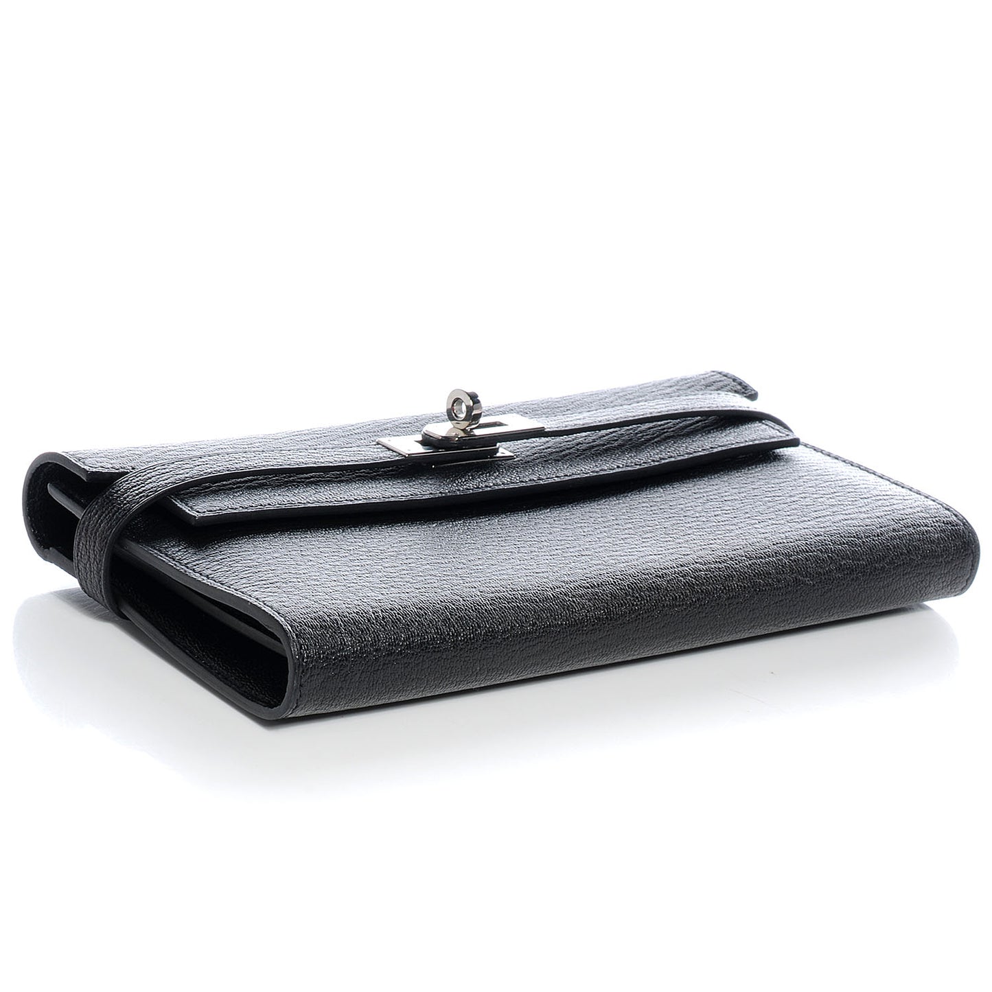 Chevre Kelly Longue Wallet Black