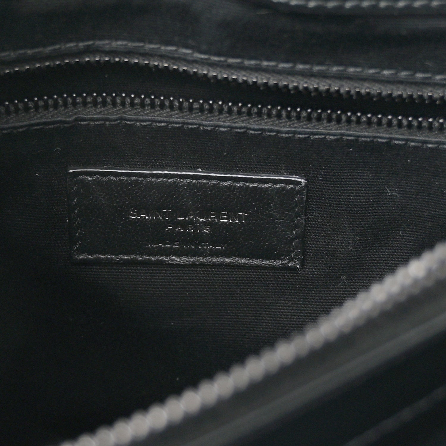 Saint Laurent Calfskin Y Quilted Monogram Monochrome Medium Loulou Chain Satchel Black 6 of 10