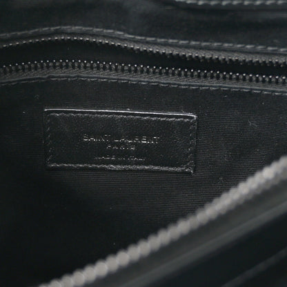Saint Laurent Calfskin Y Quilted Monogram Monochrome Medium Loulou Chain Satchel Black 6 of 10