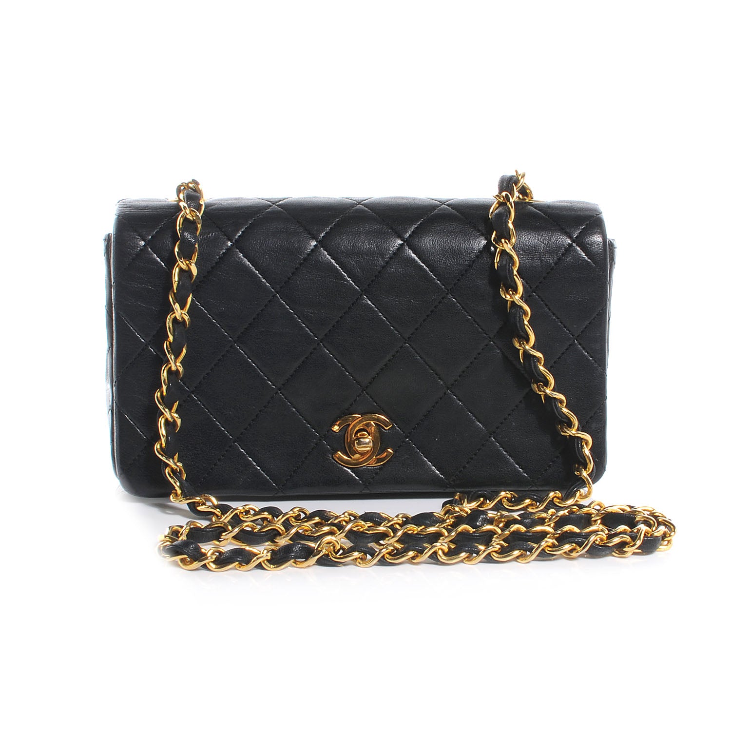 Chanel Lambskin Quilted Mini Flap Black 1 of 7