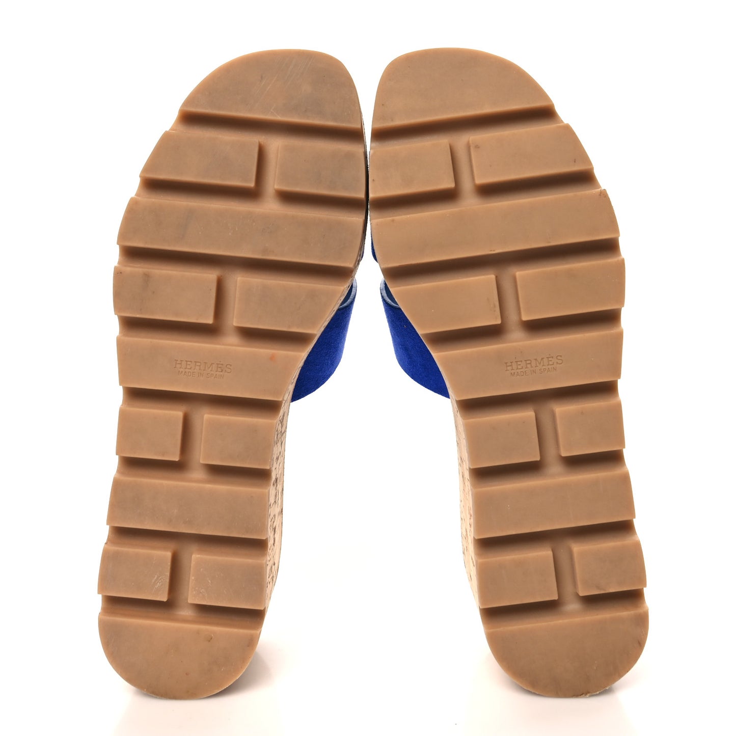 Suede Goatskin Cork Eze 30 Sandals 38 Bleu Ocean