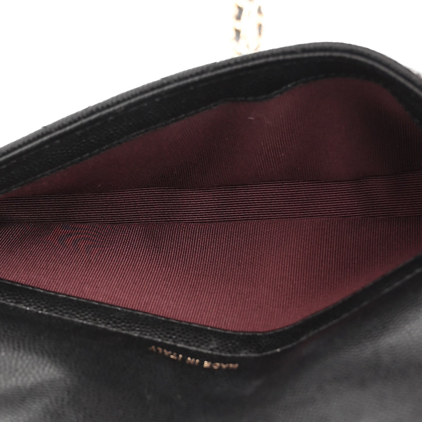 Caviar Quilted Flap Phone Holder With Chain Black