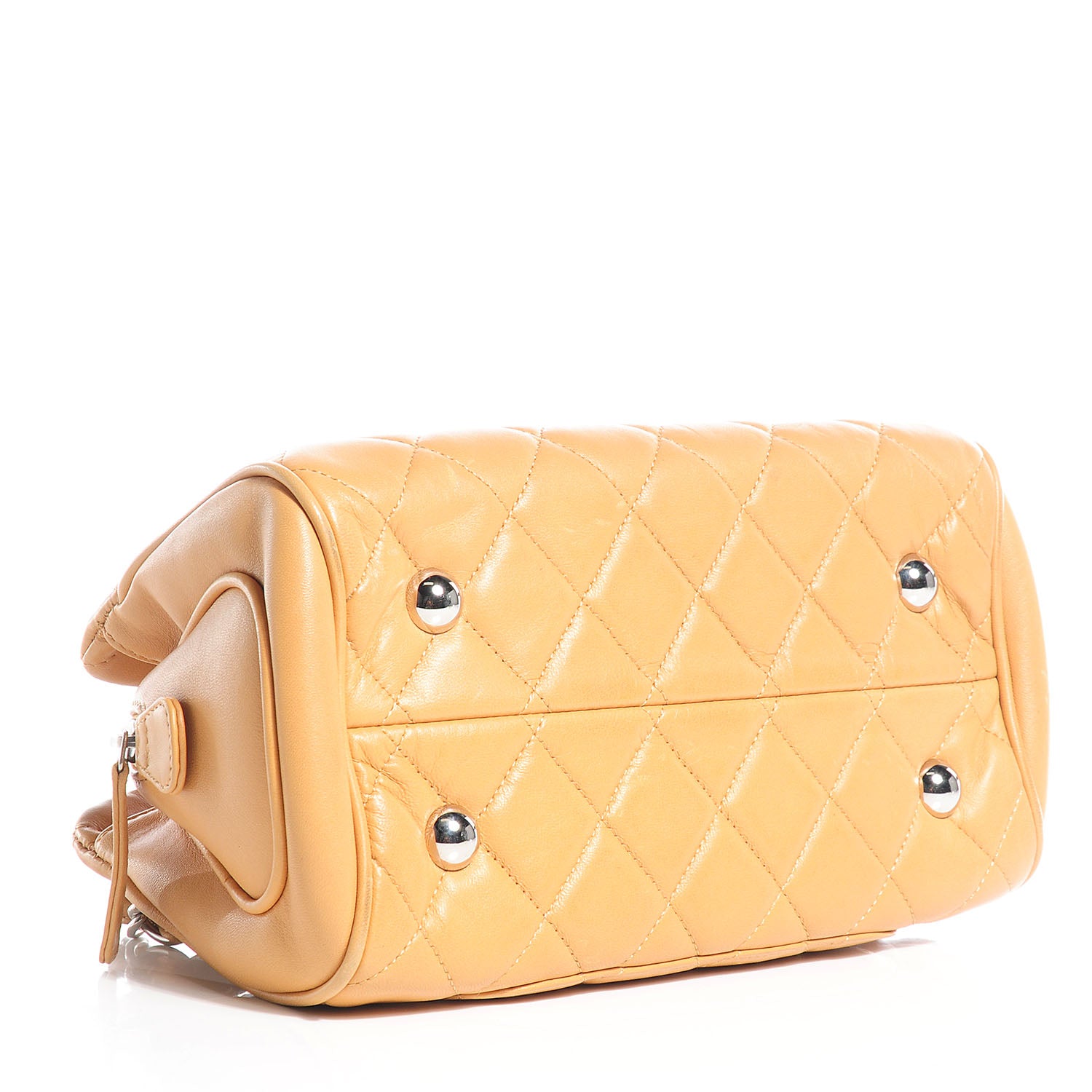 Chanel Lambskin Quilted Shopping Tote Beige 4 of 7