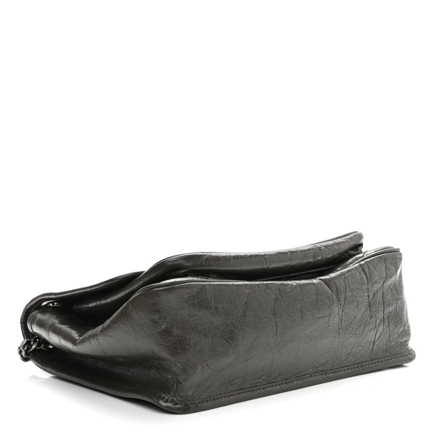 Crinkled Calfskin Matelasse Monogram Medium Niki Chain Pebble