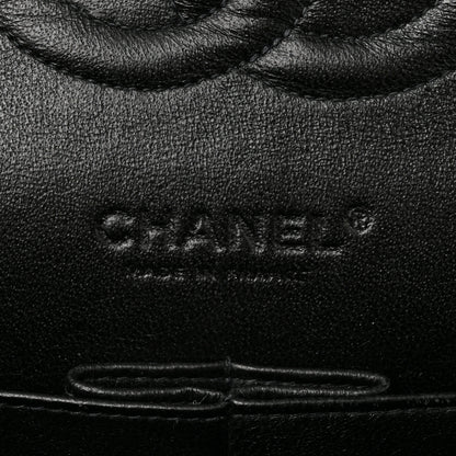 Chanel Canvas Coco Icons Medium Double Flap Black White 6 of 10