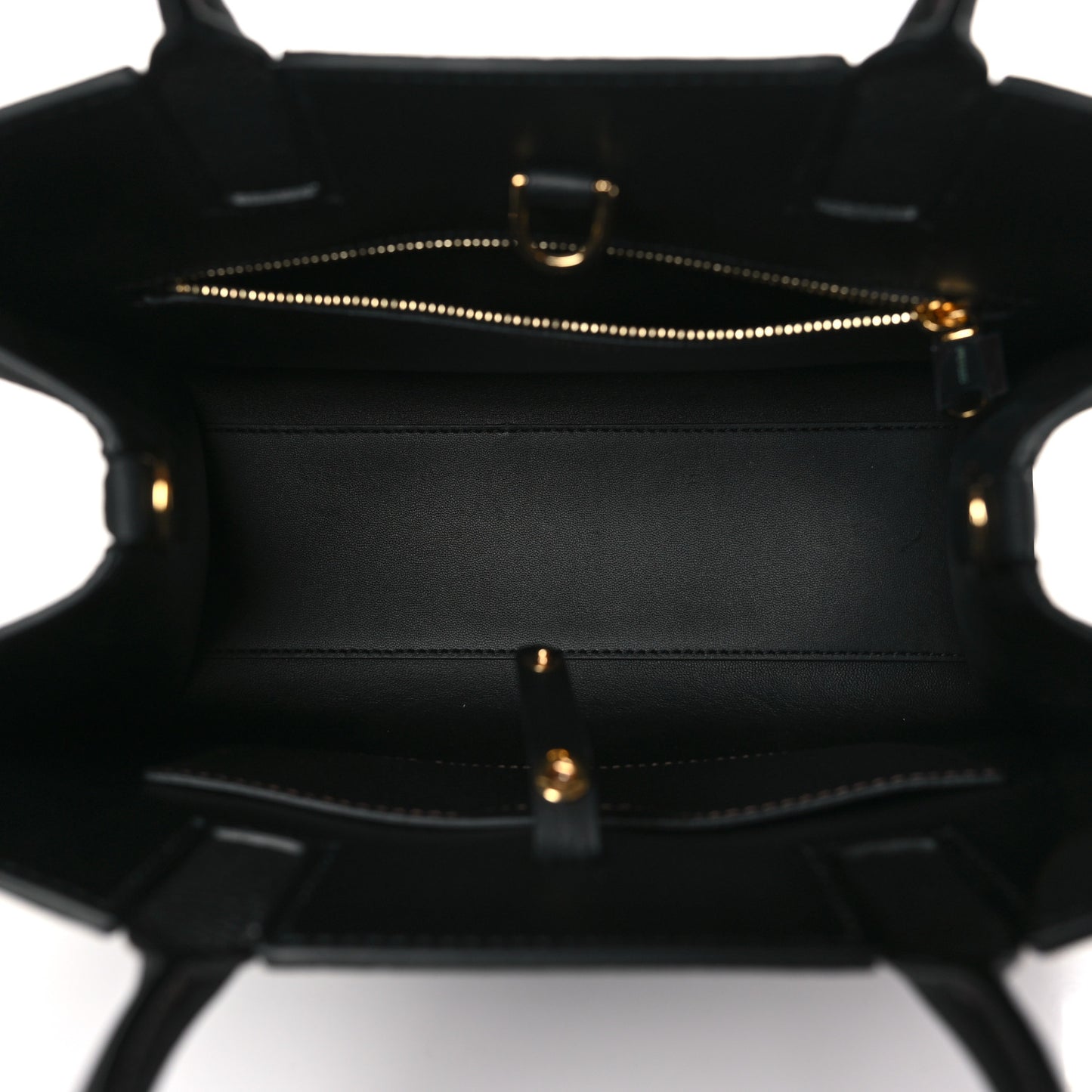 Grained Calfskin Small Frances Tote Black