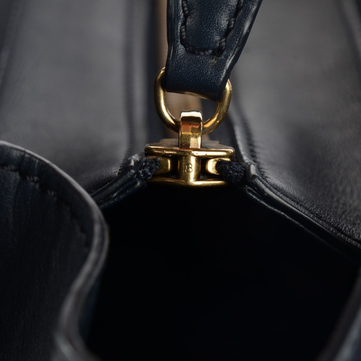 Smooth Calfskin Micro Luggage Navy Blue