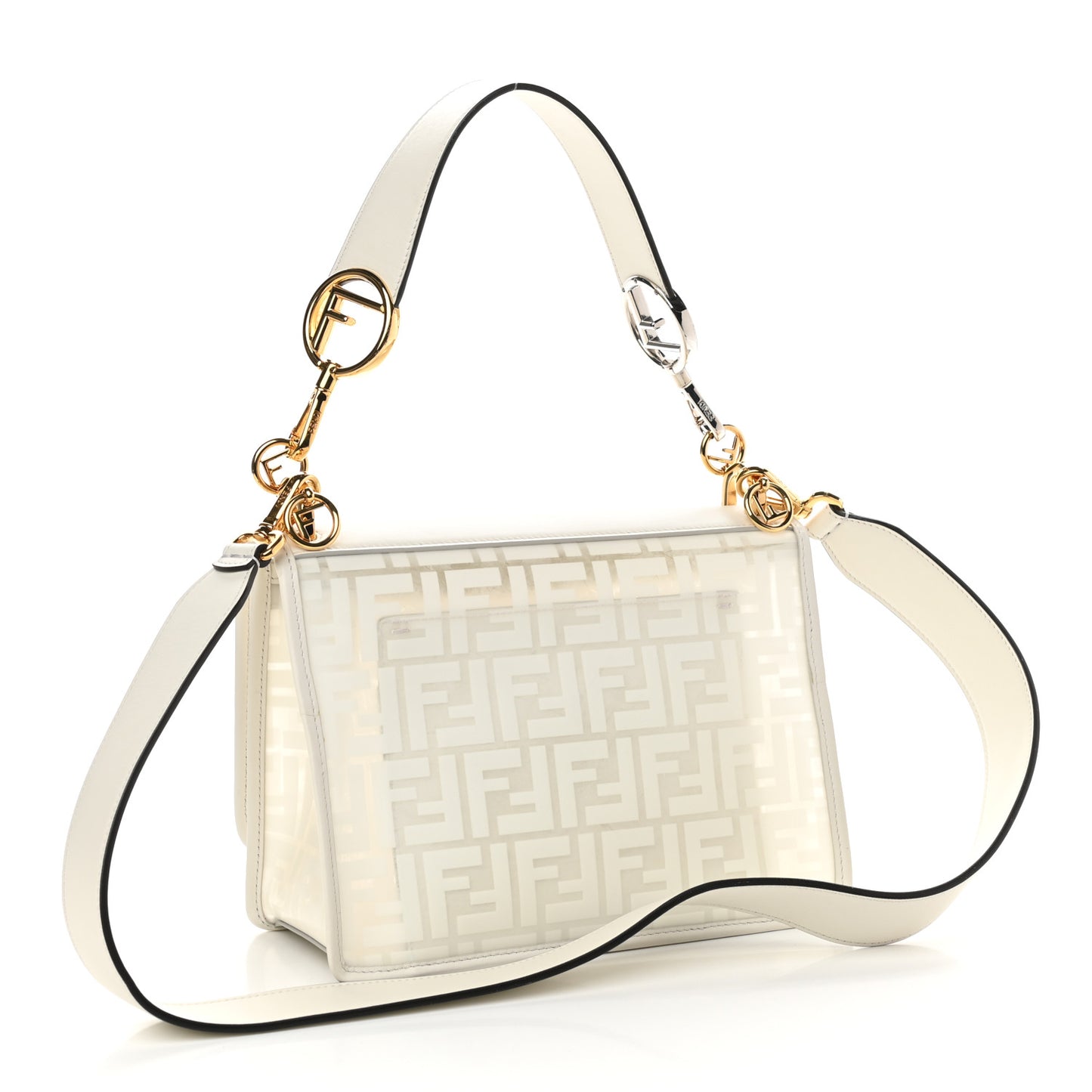 TPU FF Vitello Century F is Fendi Kan I Shoulder Bag White