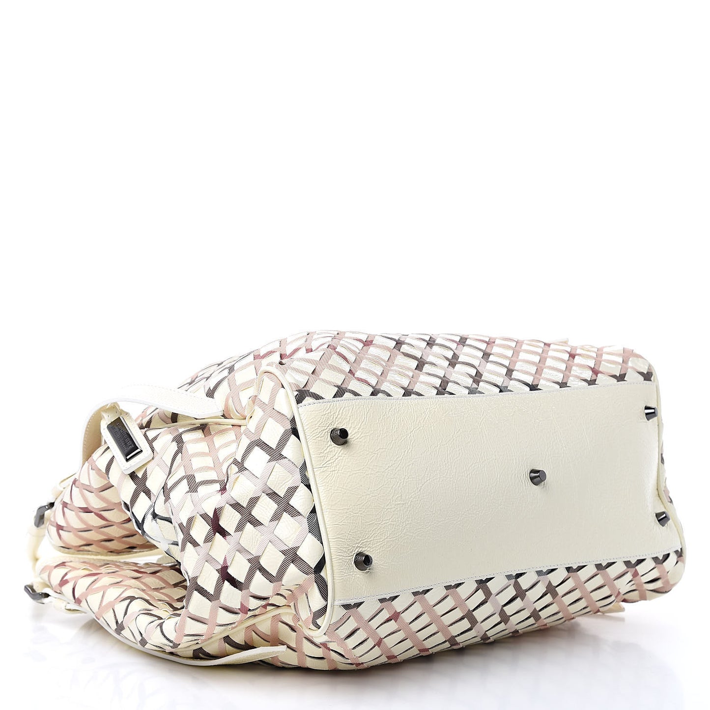 Patent Canvas Woven Nova Check Canterbury White