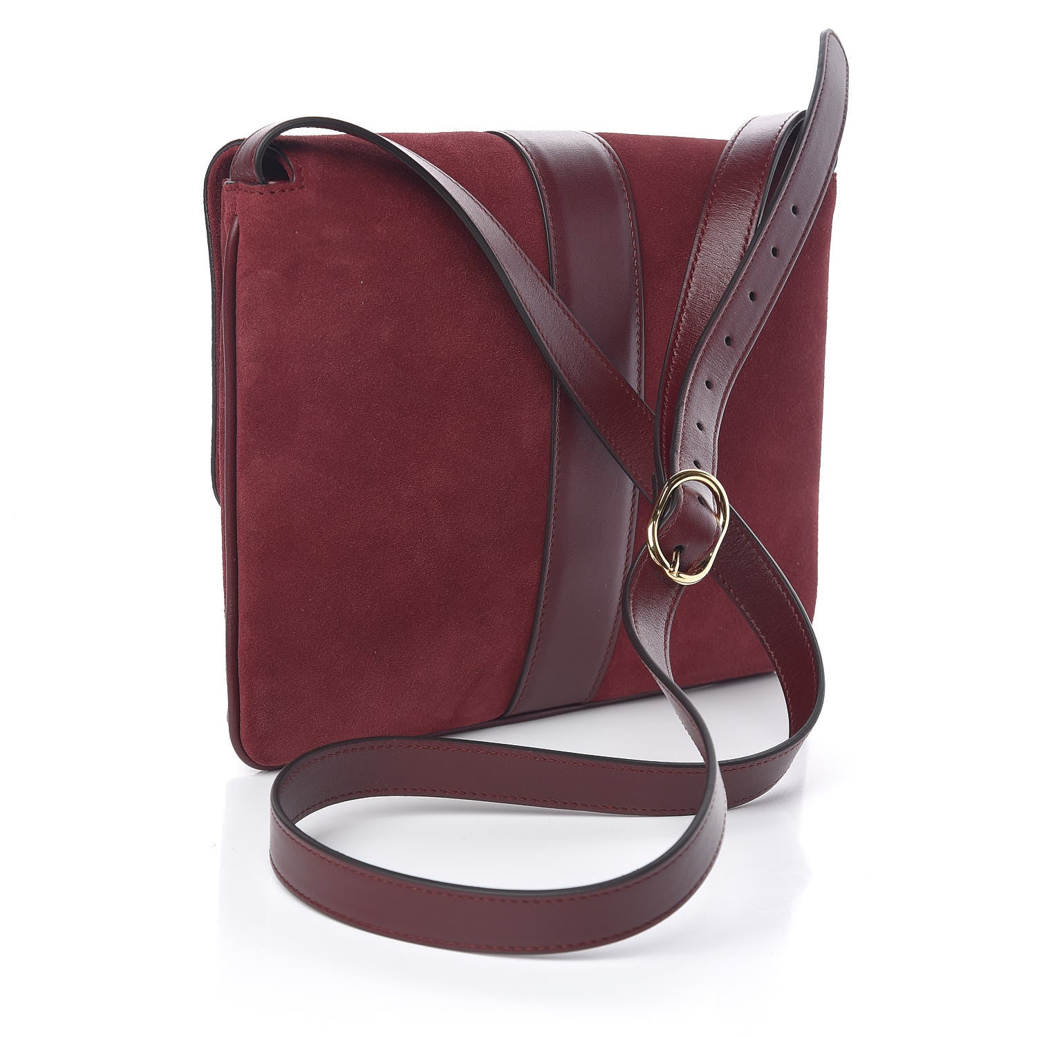 Gucci Suede Medium Arli Flap Shoulder Bag Vintage Bordeaux 3 of 10