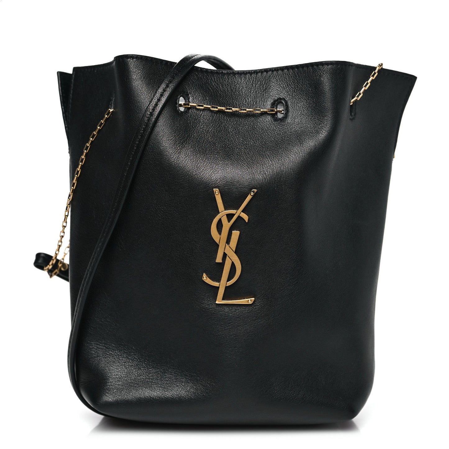 Lambskin Pochon Shoulder Bag Black