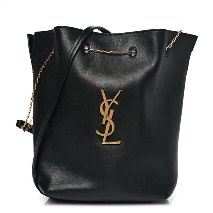 Saint Laurent Lambskin Pochon Shoulder Bag Black 1 of 9