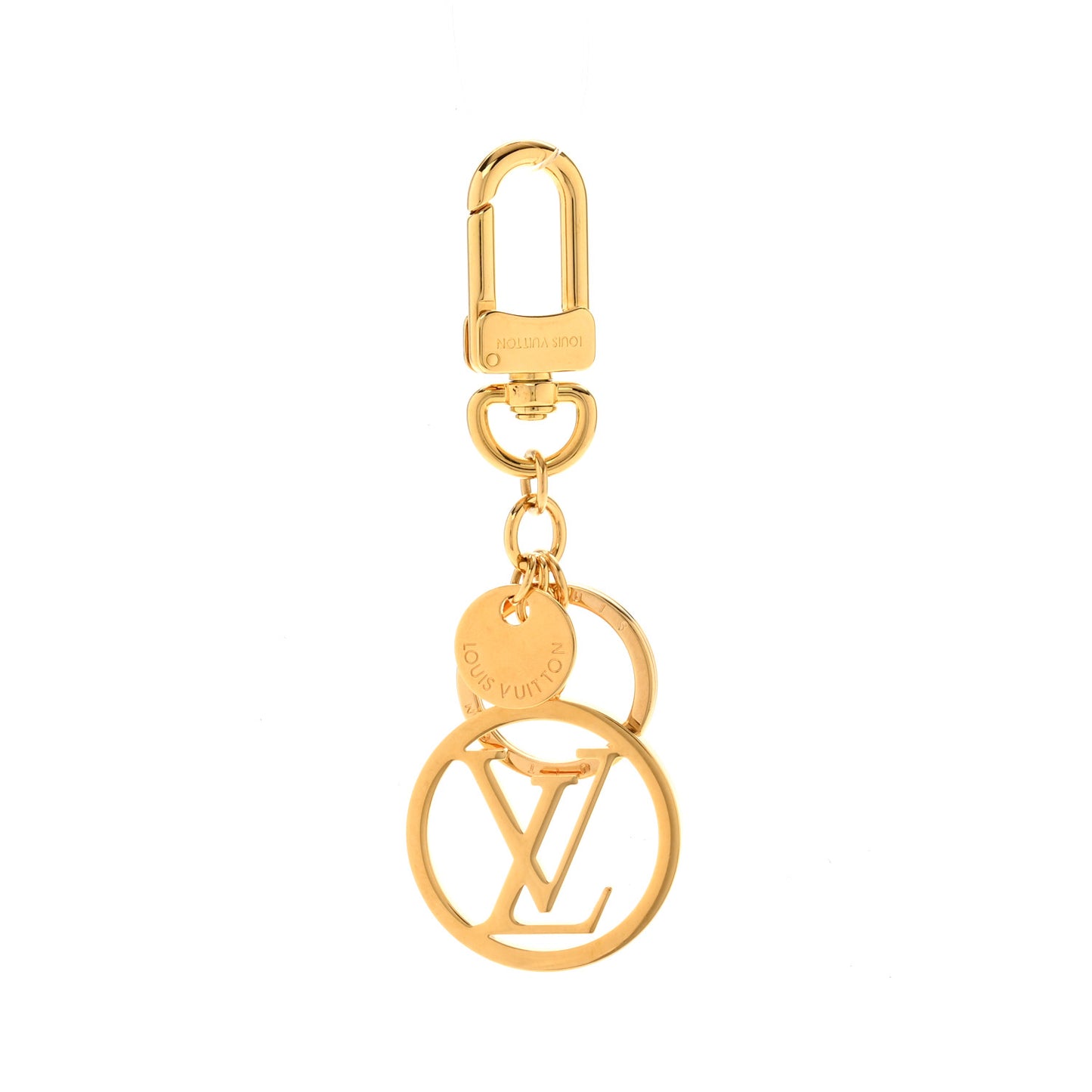 LV Circle Bag Charm Key Holder Gold