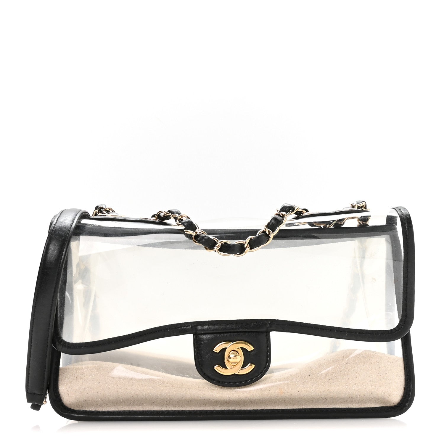 Chanel Lambskin PVC Medium Sand By The Sea Flap Black 1 of 10
