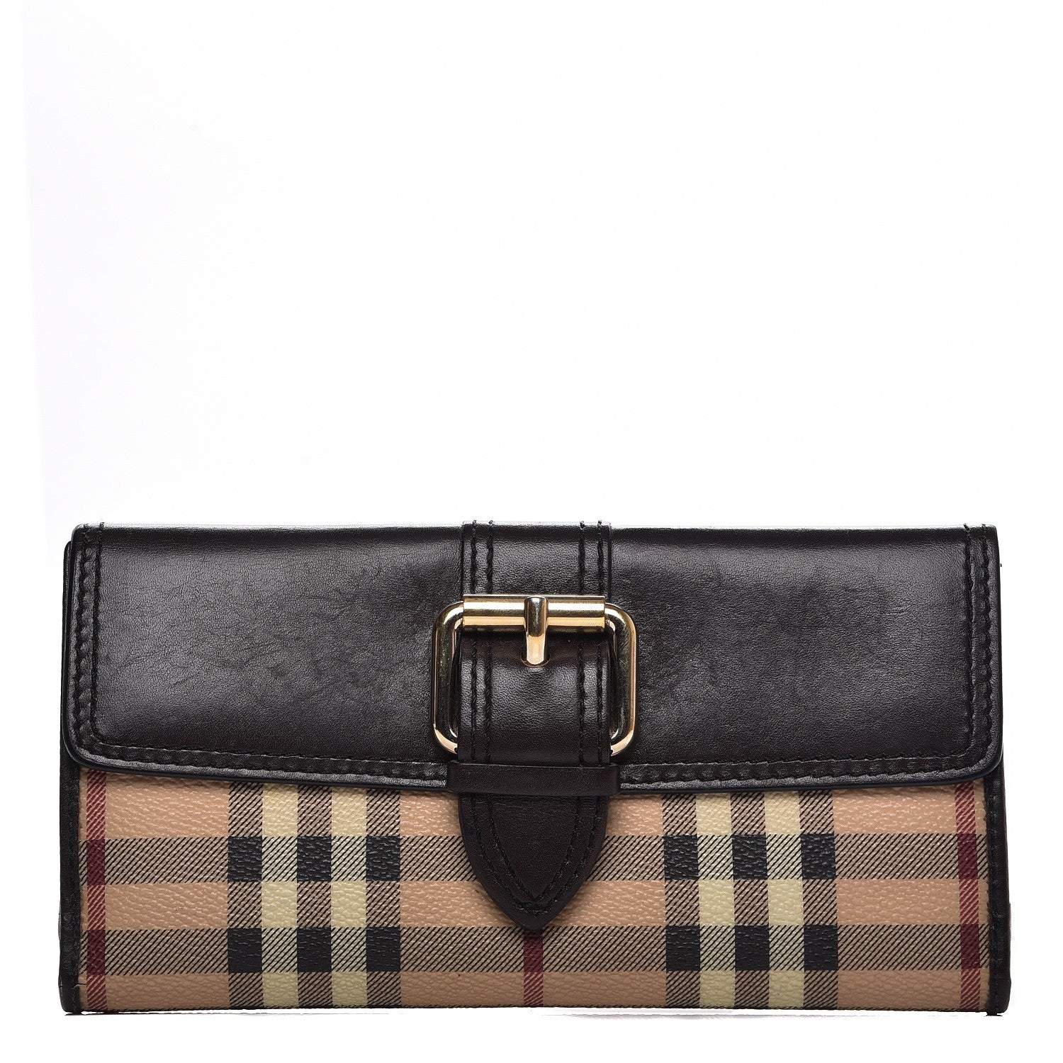 Burberry Haymarket Check Wallet Chocolate 1 of 9