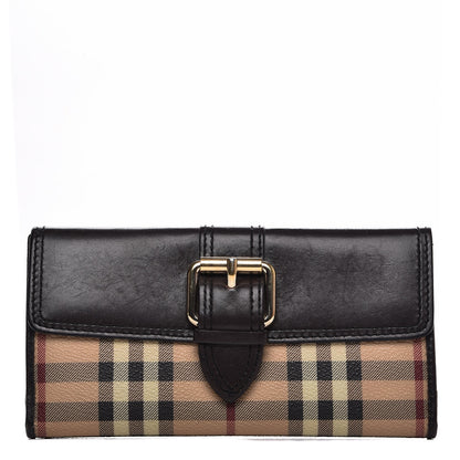 Burberry Haymarket Check Wallet Chocolate 1 of 9