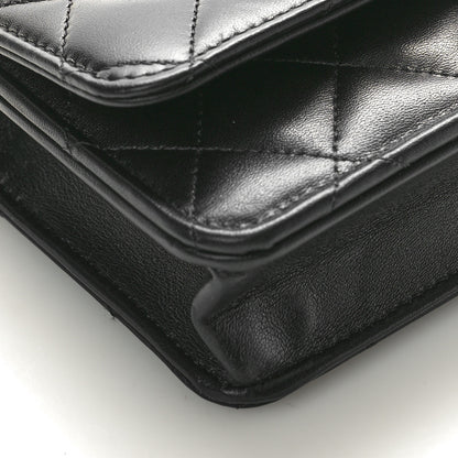 Chanel Lambskin Quilted Trendy CC Long Clutch With Chain Black 9 of 10
