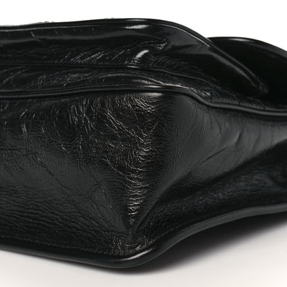 Saint Laurent Crinkled Calfskin Matelasse Monogram Medium Niki Chain Satchel Black 9 of 9