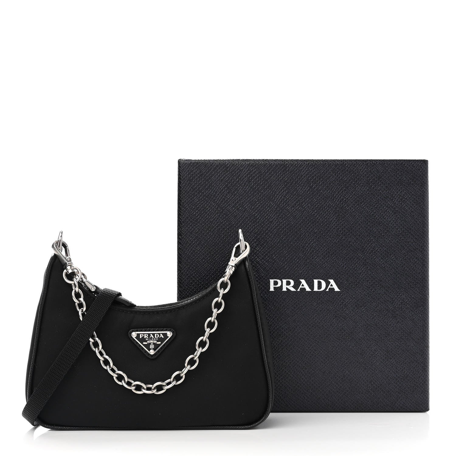 Prada Tessuto Nylon Mini Re-Edition 2000 Shoulder Bag Black 11 of 11