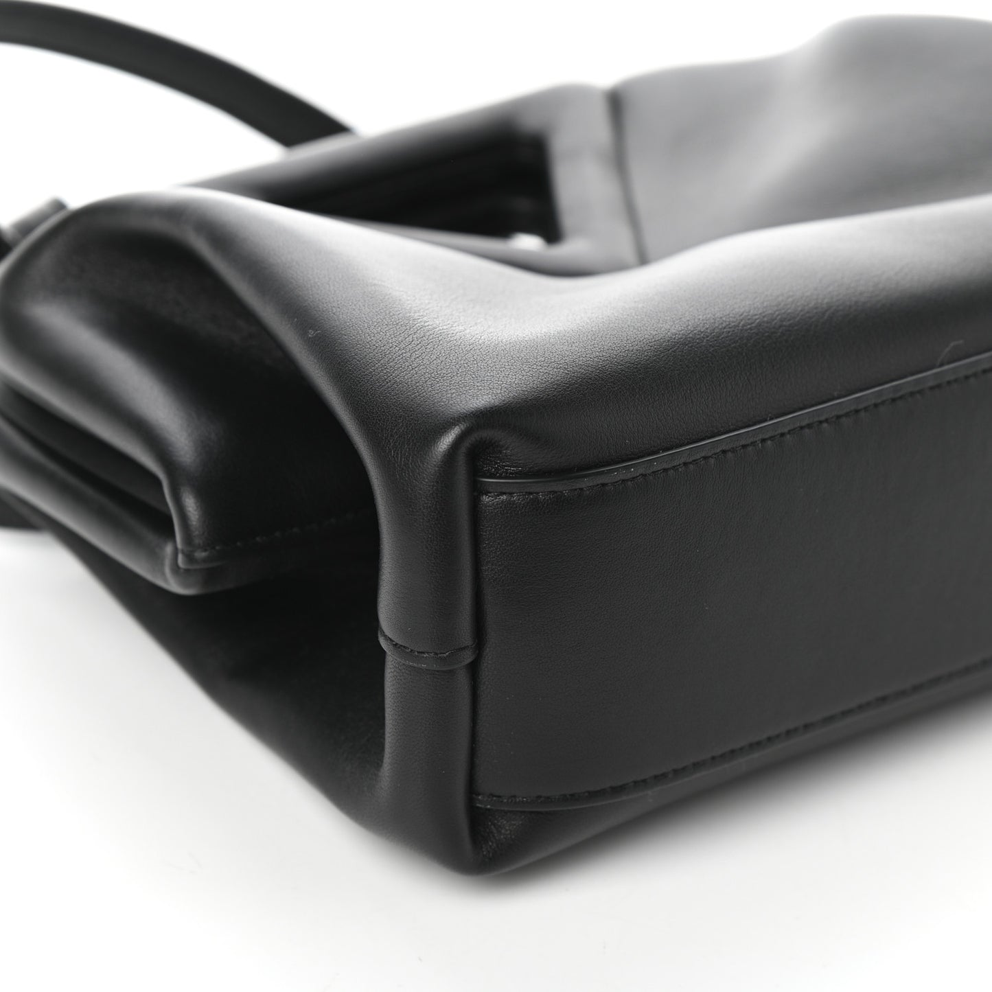 Calfskin Small The Point Triangle Bag Black