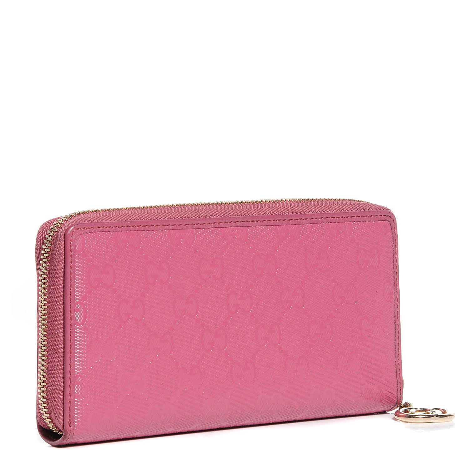 Gucci Imprime Monogram GG Pierce Zip Around Wallet Vintage Rose 3 of 8