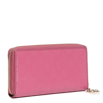 Gucci Imprime Monogram GG Pierce Zip Around Wallet Vintage Rose 3 of 8