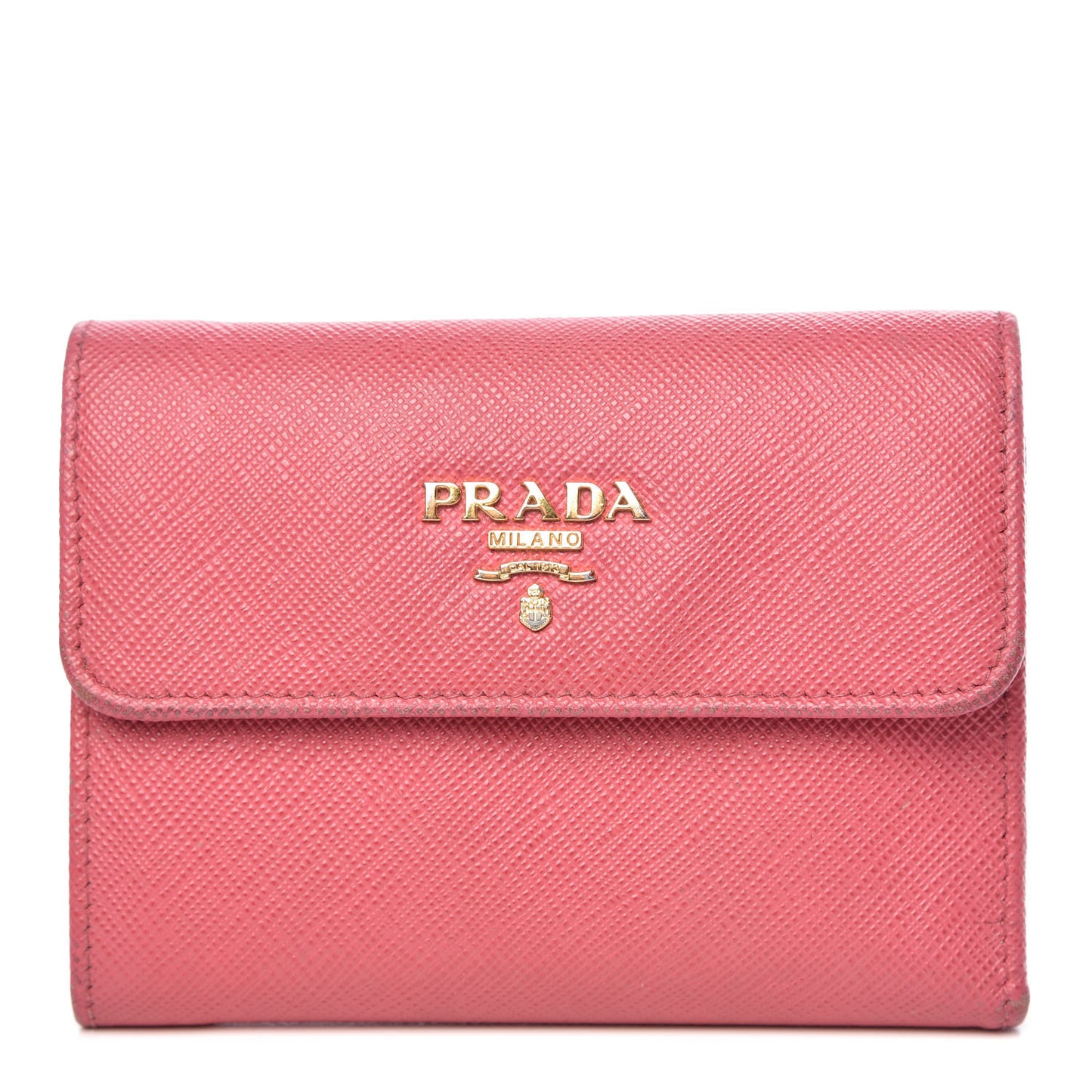 Saffiano Metal Flap Wallet Peonia