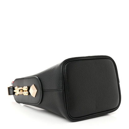 Christian Louboutin Grained Calfskin Mini Carasky Bucket Bag Black 4 of 9