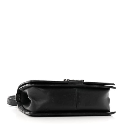 Chanel Calfskin Chevron Quilted Medium Chain Boy Flap Black 4 of 13